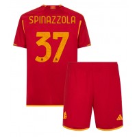 AS Roma Leonardo Spinazzola #37 Replica Home Minikit 2023-24 Short Sleeve (+ pants)